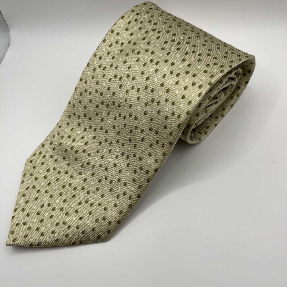 Chelanni‎ France Tie Green Circles Silk Made In Italy